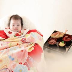赤ちゃんのお食い初めの写真