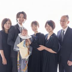 お宮参りの家族写真
