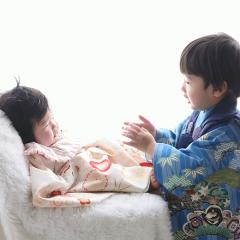 お兄ちゃんと一緒にお写真