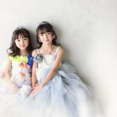 姉妹でお姫様のような写真