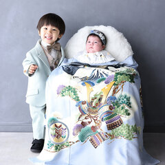 兄弟で写真撮影